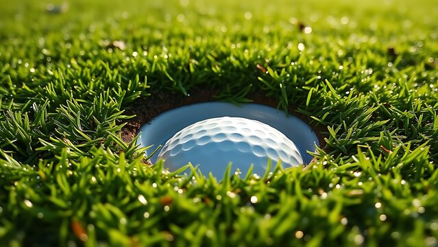 tennessine. Fresh divot mark on golf course turf with upturned grass and morning dew. real-estate listings, architecture portfolios, designed for interior renovation comparisons for interiors.