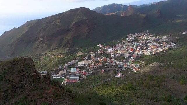 Tamaimo village nestled in Tenerife's volcanic landscape, Canary Islands