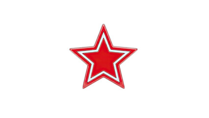 Obraz premium Red Star Isolated on White Background