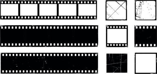 Film strip with negative and positive frames