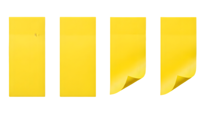 Four yellow rectangular shapes on black background