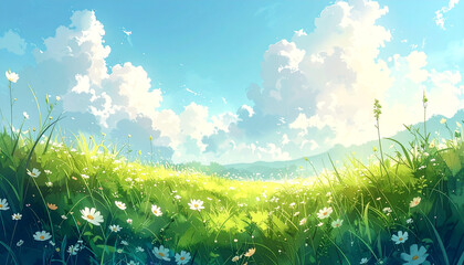 小さな花の咲く野原_generated by AI