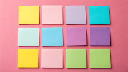 Colorful sticky notes arrangement