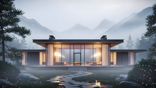 house in the mountains