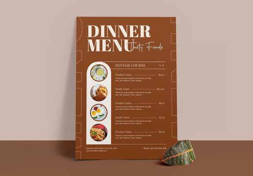 Restaurant Dinner Menu Template