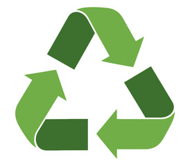 Obraz premium Universal recycling symbol graphic in shades of green against a solid black background for sustainability