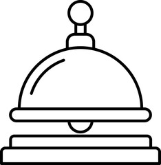 Reception service bell line art icon