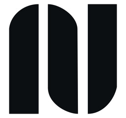 Abstract letter N logo. Vector illustration.