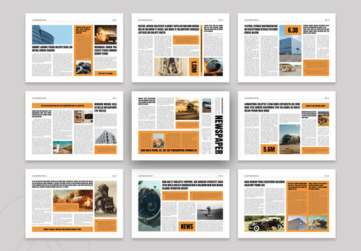 Classic Professional Newspaper Landscape Layout