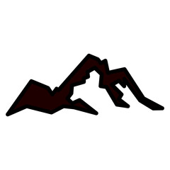 Mountain silhouette vector flat illustration design