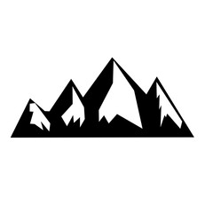 Mountain silhouette vector flat illustration design