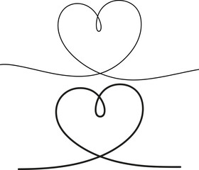 Love  Romance Heart Line Art Outline Icon