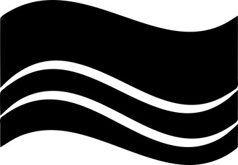 Black Wavy Lines on White.