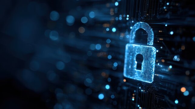 A digital lock interface revealing how permission gating and policy alignment control access to information through unified secure software login systems