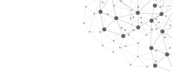 Abstract plexus background with connecting dots and lines. Global network connection