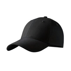 Fototapeta premium Baseball cap black isolated on transparent background. 