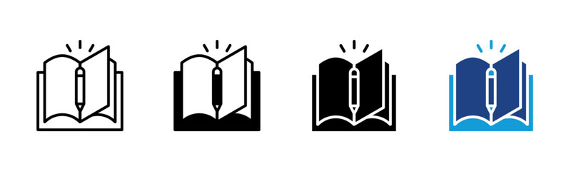 Story icon set multiple style collection