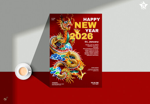 Happy New Year Poster Template