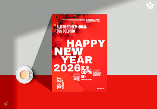 Happy New Year Pster Template