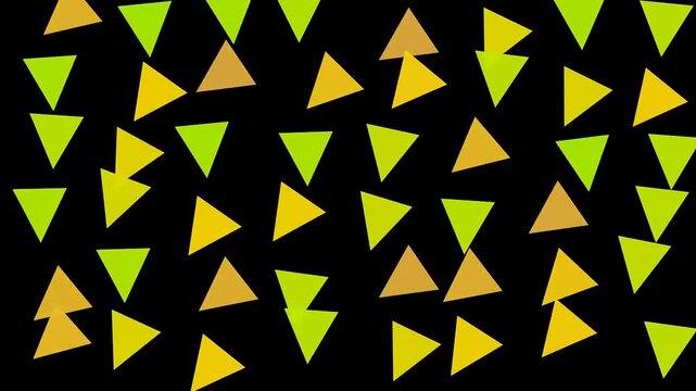 Colorful Triangle Patterns on Black Backgrounds.
