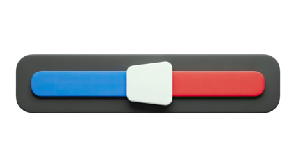 Slider Bar Progressing: Blue to Red Transition - UI Concept