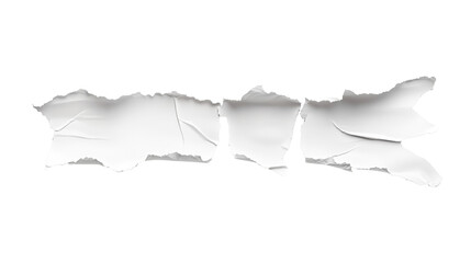 Torn edge paper pieces with drop shadows
