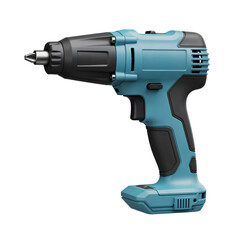 Cordless electric screwdriver with blue and black styling for construction  