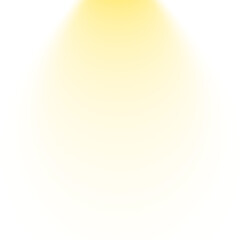 yellow spot light Golden yellow spot light isolated on a transparent background rays symbol home decor artwork indoor close up view radiant Gold spotlight with glow dust, light source with reflection