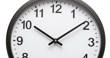 High-quality minimal clock face isolated on white background, clean lighting, negative space featuring a professional and clean aesthetic, perfect for creative projects, advertising, and ...