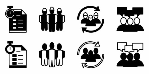 Teamwork icon on white background. Vector logo teamwork illustration.