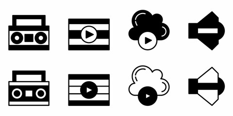 Sport and fitness icon on white background. Vector logo sport and fitness illustration.