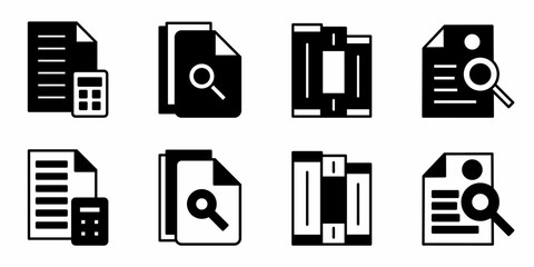 Accounting icon on white background. Vector logo acccunting illustration.