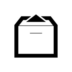 Minimalist Black and White Envelope Icon, Simple Mail Symbol, Flat Design