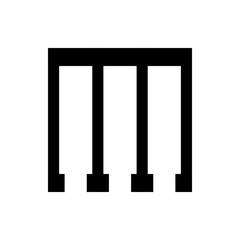 Minimalist Black and White Vertical Stripes Design, Modern Graphic Art