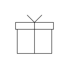 Minimalist Black and White Gift Box with Ribbon Top Design