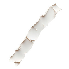 A torn strip of paper with a soft gradient blending into white.