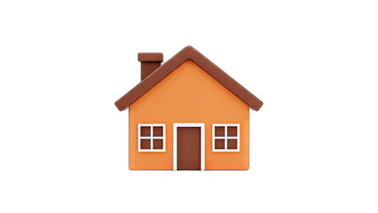 3D Rendered House on White Background