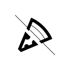 Minimalist Black and White Umbrella Icon Design