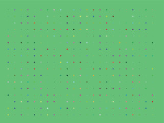Colorful Star Pattern on Green Background for Design