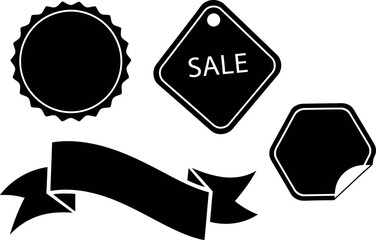 Black and white sale badges collection