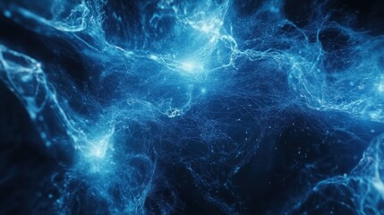 Abstract blue energy network background. Possible use Stock photo for technology, science, or futuristic themes