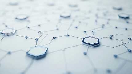 Abstract network of interconnected hexagons (3)