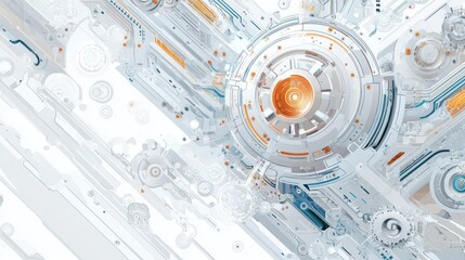 Abstract Futuristic Mechanical Device