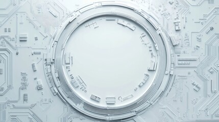 Abstract circuit board technology circle