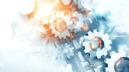 Abstract gears technology background. Possible use Technology concept