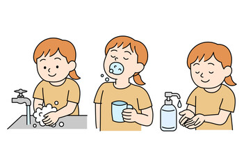 Basic Infection Prevention Practices Including Hand Washing Gargling and Hand Sanitizing