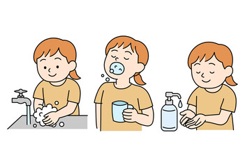 Basic Infection Prevention Practices Including Hand Washing Gargling and Hand Sanitizing