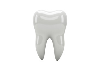 Realistic molar tooth isolated PNG on transparent background, dental care and oral hygiene concept for medical and educational use
