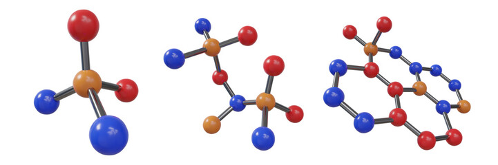 Colorful Molecular Model Set With Atoms And Bonds For Chemistry Education And Research