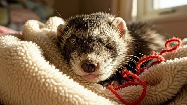Baby Ferret Sleeping Comfortably Will Melt Your Heart